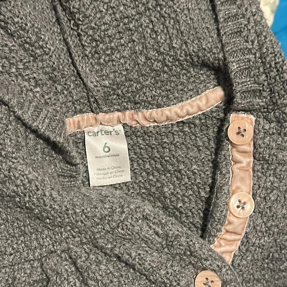 Carters baby girl sweater in grey